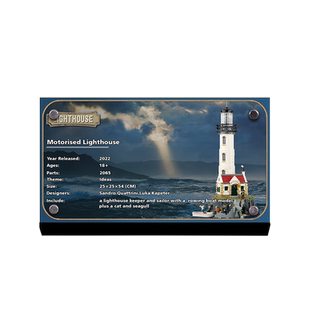 LYB乐一百适用乐高21335电动灯塔积木模型专属亚克力展示铭牌