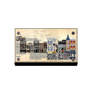 LYB适用乐高街景建筑系列 10255集会广场模型展示铭牌