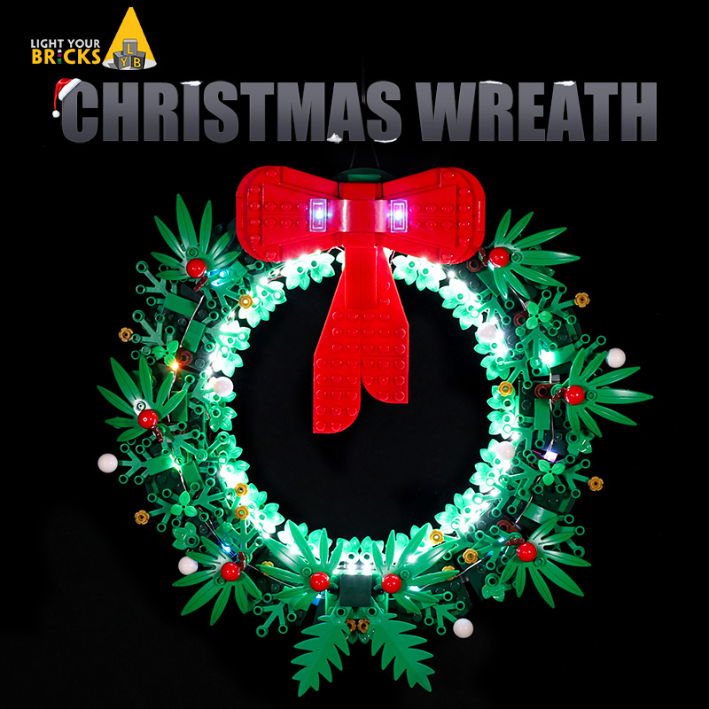 LYB灯饰适用乐高40426圣诞节花环装饰led灯具配件DIY积木组装灯光