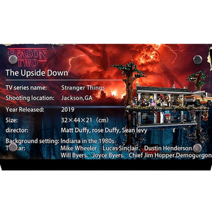 Light your bricks 适用乐高 75810怪奇物语 颠倒 亚克力展示铭牌