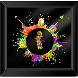 人仔展示相框 适用乐高积木人仔抽抽乐专用展示画框 亚克力背景板