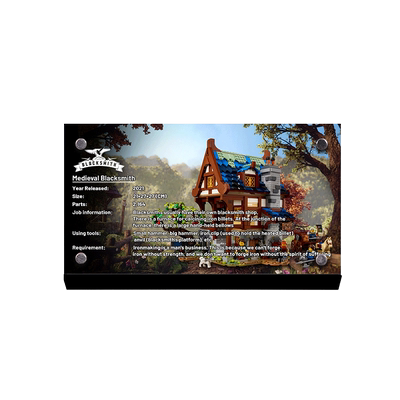 lightyourbricks适用于乐高21325中世纪铁匠铺亚克力积木展示铭牌