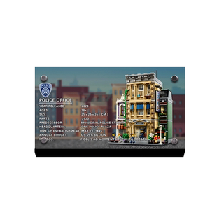 light your bricks适用于乐高10278警察局装饰铭牌亚克力展示牌