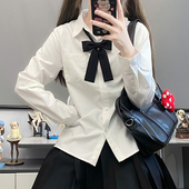 长袖 基础款 日系校供学院风制服套装 jk衬衫 叠穿打底班服白衬衫 女夏