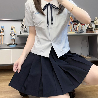 零度句号JK制服套装日系丸襟衬衫