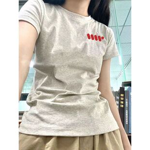 修身 新款 显瘦百搭打底上衣 纯棉40支精梳棉92棉8氨纶