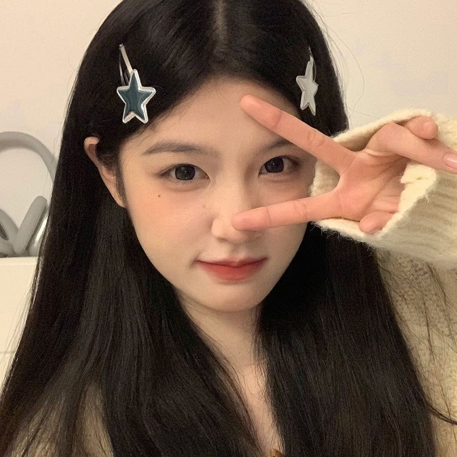 亮银星星刘海夹韩系甜酷Y2K图片