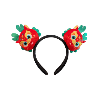 龙年卡通发箍女2024新年本命年生肖龙娃头箍儿童可爱表演拍照发卡