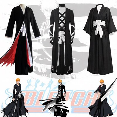 死神千年血战黑崎一护死霸装卍解无月cosplay演出舞台表演服装