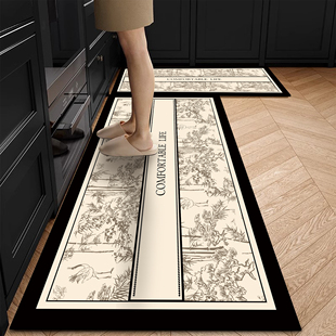 厨房专用地垫2025新款 脚垫家用硅藻泥地毯防滑防油耐脏可擦免洗