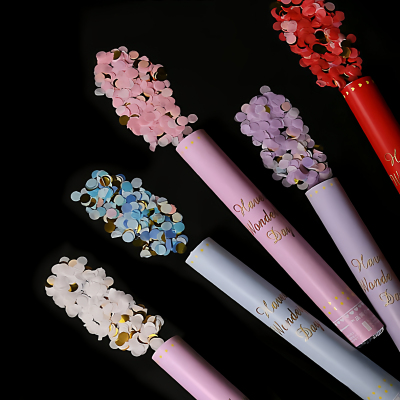 礼炮结婚礼花筒创意生日礼花道具彩带花瓣雨派对直播间手持喷话筒
