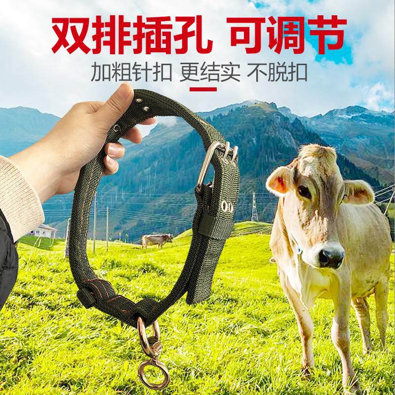 加宽加厚耐磨栓牛脖套栓扣神器兽用项圈牛笼头绳子育肥牛场专用
