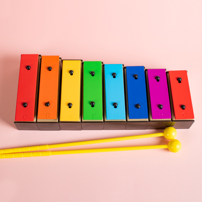 奥尔夫八音琴小钟琴音乐教具打击乐器儿童敲琴8音音砖铝板琴音块