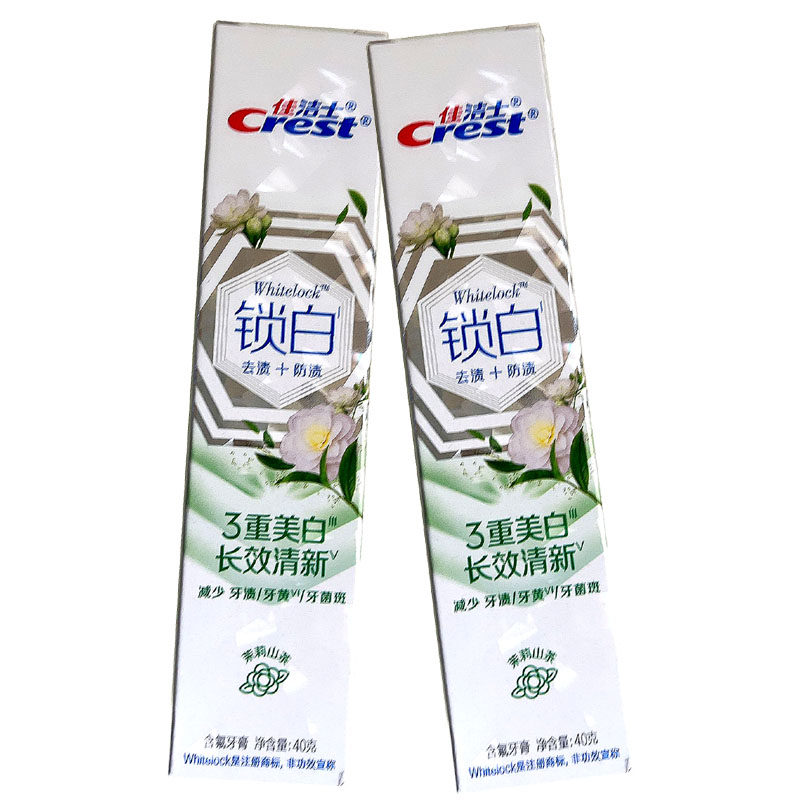 佳洁士牙膏锁白去渍+防溃茉莉山