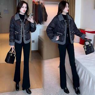 小香风短款羽绒服女2025冬季新款洋气质显瘦小个子保暖白鸭绒外套