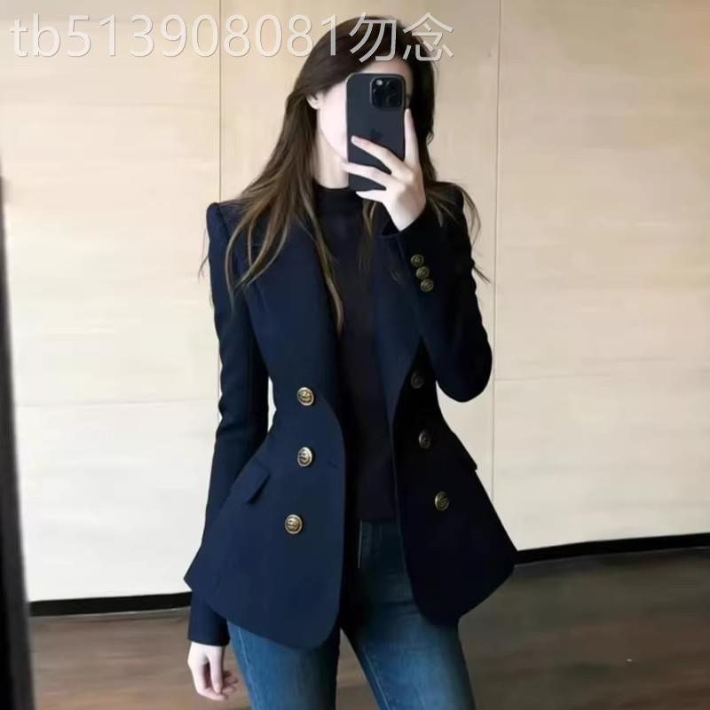 香港代购高级感双排扣西装女2026春季新款显瘦修身通勤风外套上衣