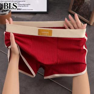 高端本命马年男士红色内裤2025新款纯棉四角裤男款结婚礼物平角裤