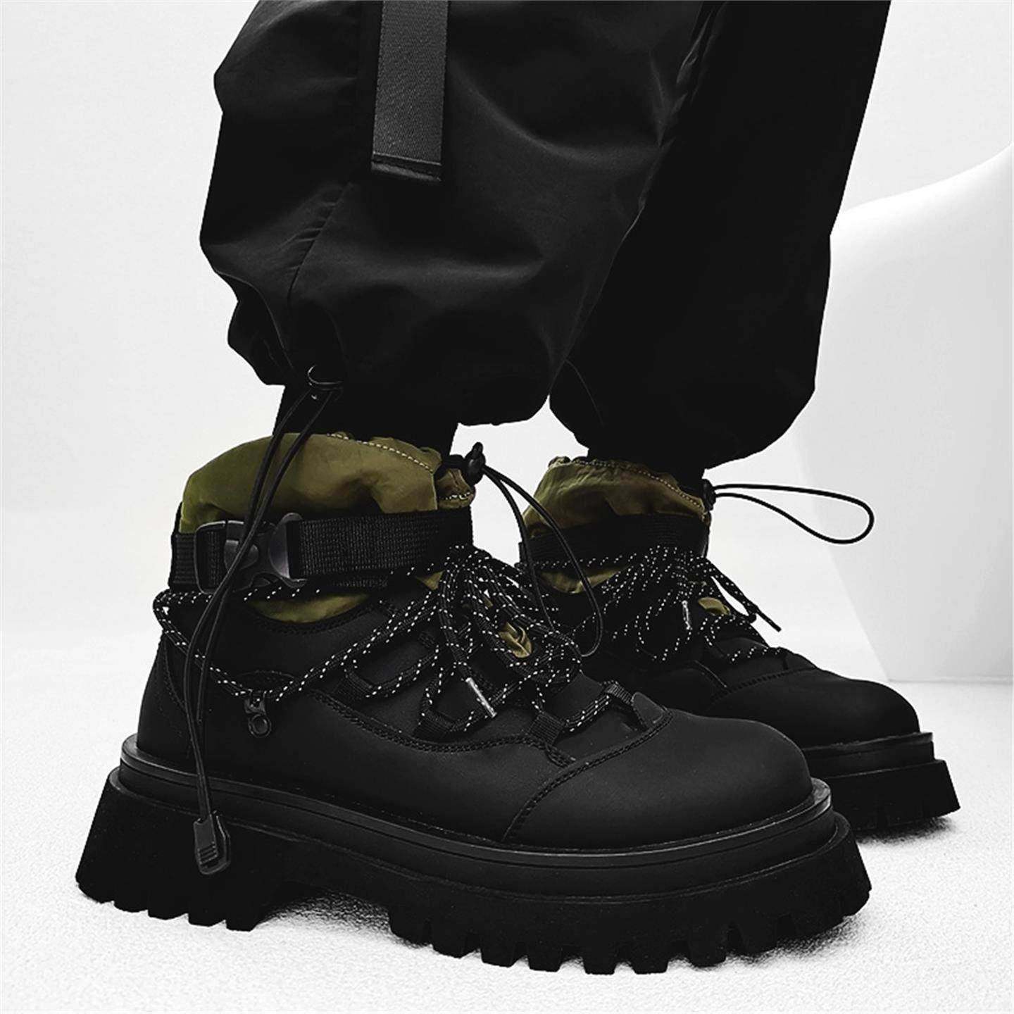 潮牌马丁靴男复古机能风户外休闲工装靴子英伦加绒真皮厚底登山靴,流行男鞋,马丁靴,淘宝优惠券,粉丝福利购,淘宝优惠卷