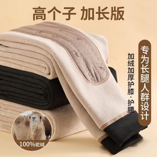 冬季加长款保暖裤男士棉毛裤190高个子青少年学生加绒加厚款秋裤