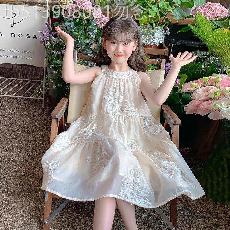 潮牌时尚女童夏装吊带洋装韩版洋派儿童套装裙子夏季小女孩公主裙