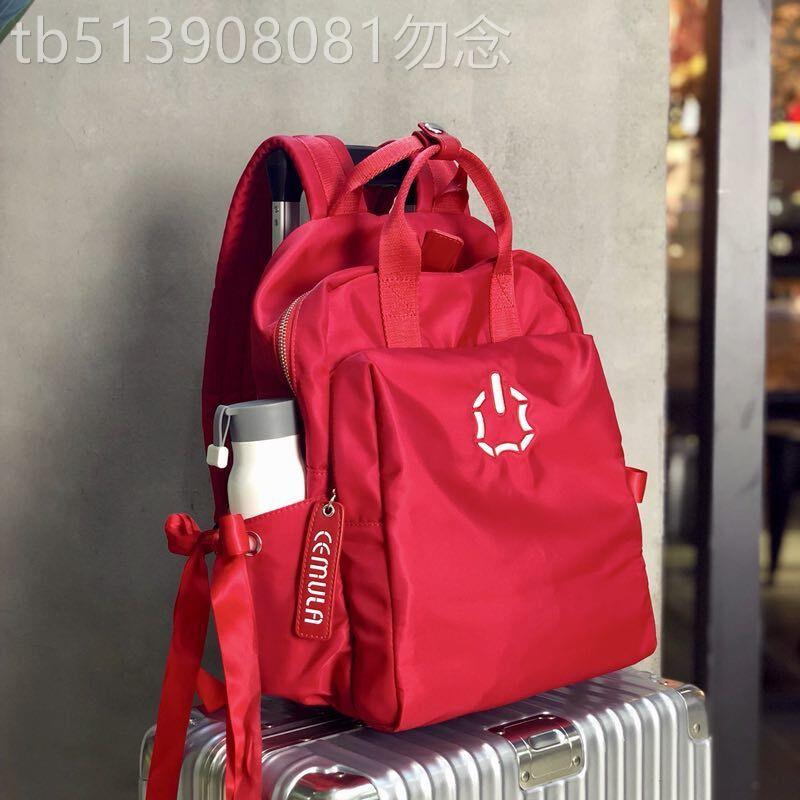 香港2026新款牛津布双肩包女ins超火学生书包百搭大容量旅行揹包