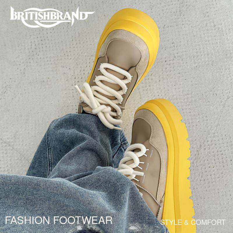 英国&奢品~男鞋2025新款厚底板鞋潮流休闲鞋增高百搭潮鞋青春潮流