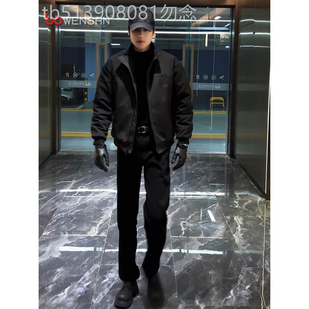 硬汉穿搭立领飞行员夹克男士2025新款春秋冬季痞帅冲锋衣外套男款