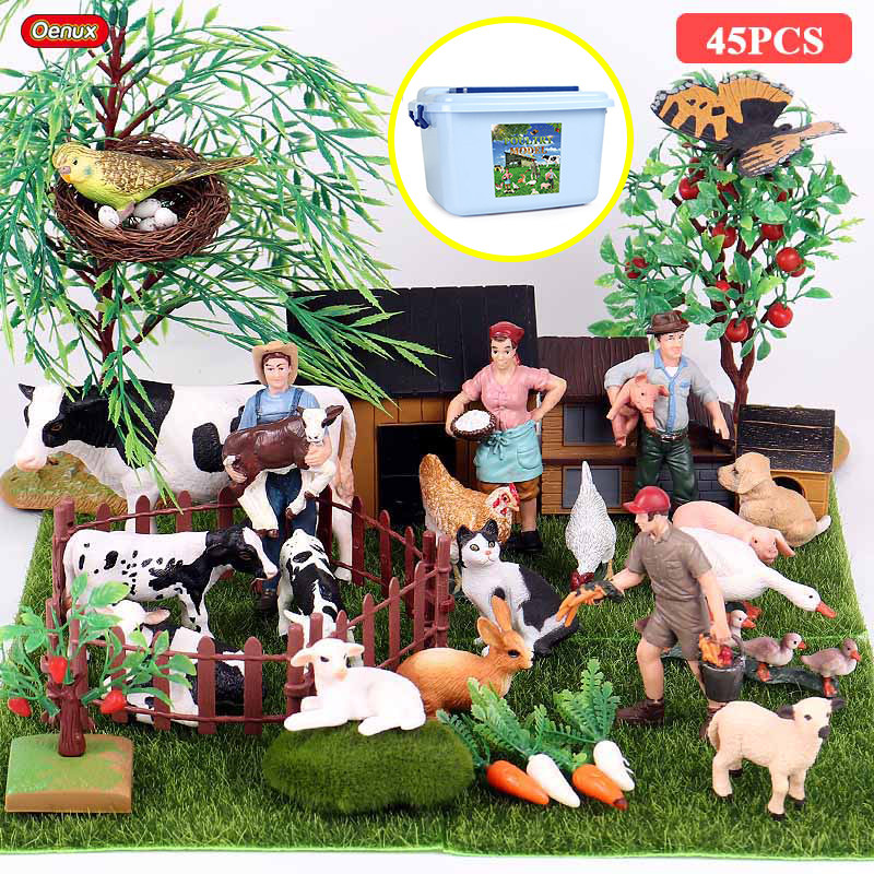 沙盘场景奶牛鸡鸭鹅仿真动物模型