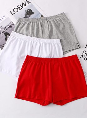 2026内裤男士纯棉宽松阿罗裤男生中腰简约平角裤胖人大码四角短裤