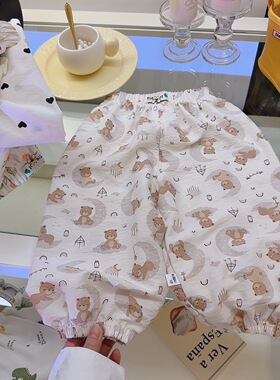 2026儿童韩版宽松版夏季新品男女童卡通休闲防蚊裤宝宝薄款休闲裤