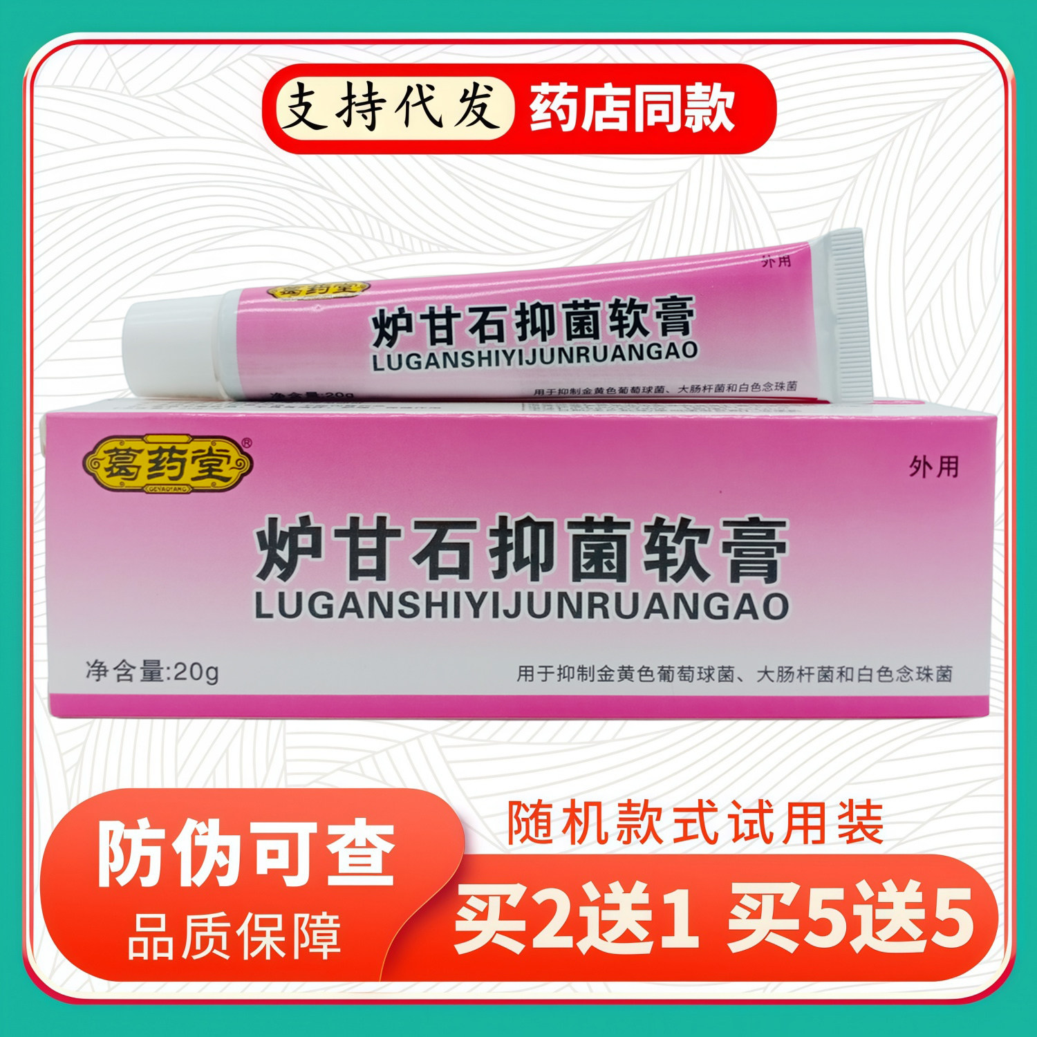 葛药堂炉甘石软膏20g/粉支