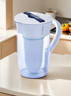 ZeroWater 10杯即饮式5级滤水壶0 TDS 改善自来水口感 IAPMO认证