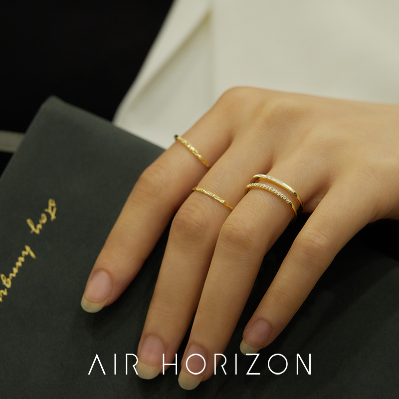 -高级设计戒指女开口AIR网红