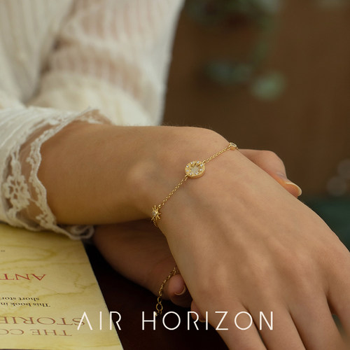 AIR-HORIZON女白贝母八芒星手链