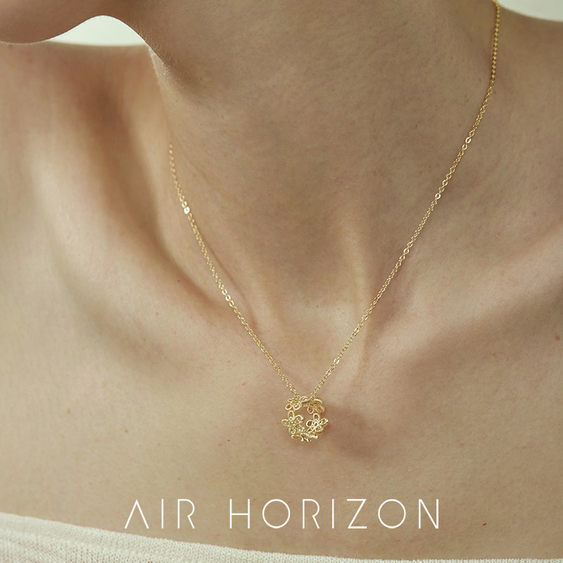 AIR-HORIZON法式镂空花朵项链图片