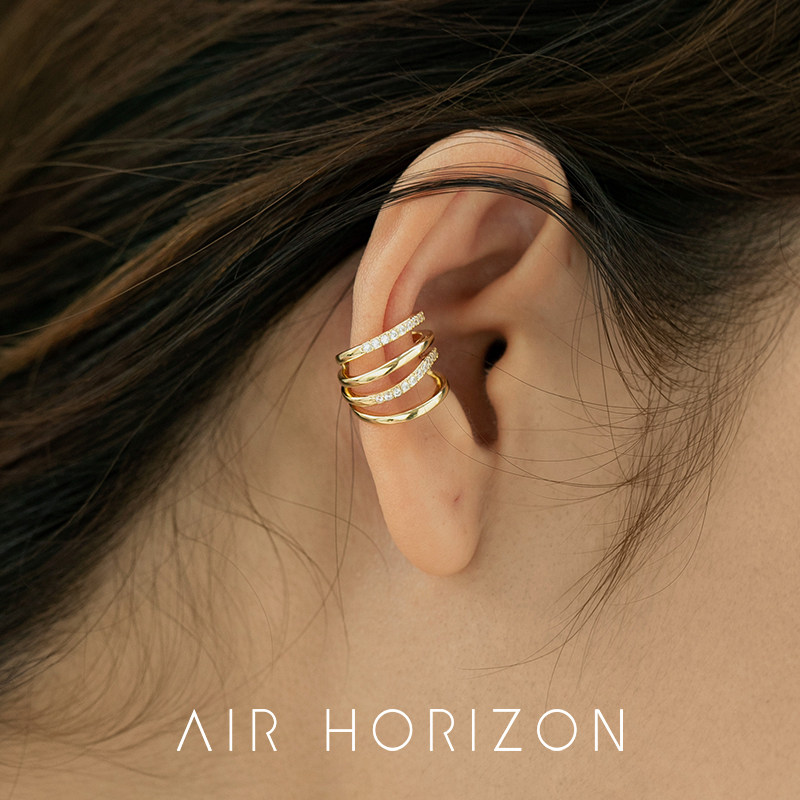 AIR-HORIZON女叠独特装饰品耳夹图片