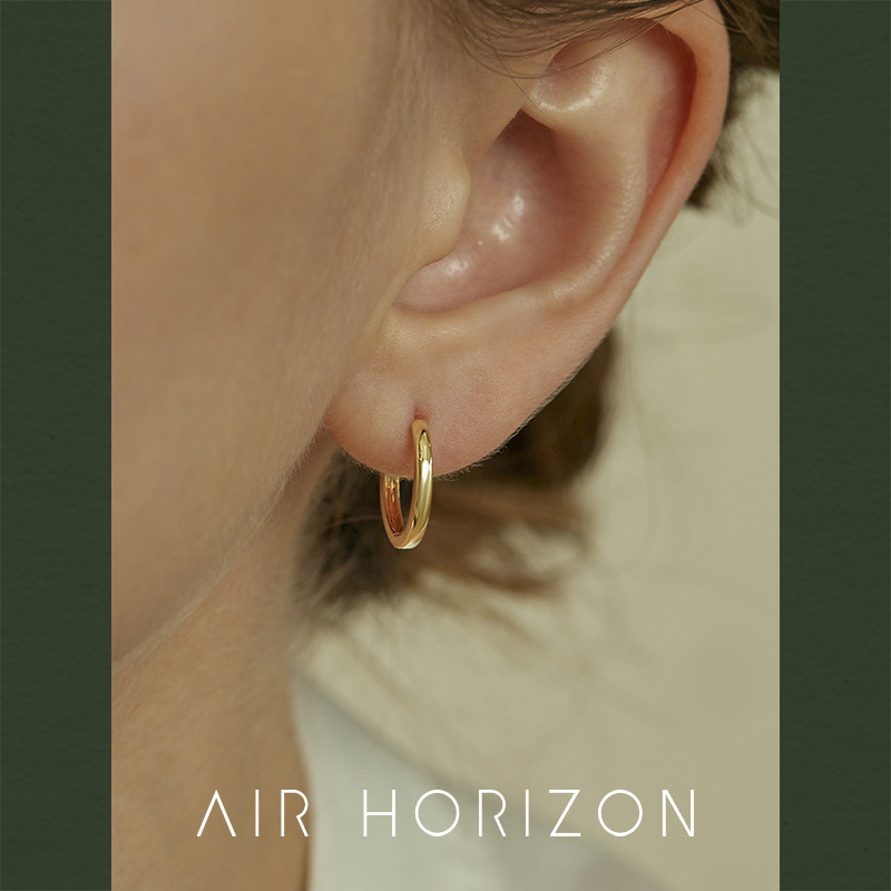 AIR-HORIZON休闲女耳环素圈轻奢图片
