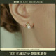 AIR 树叶耳饰气质优雅耳环送妈妈 HORIZON天然淡水珍珠耳钉女新款