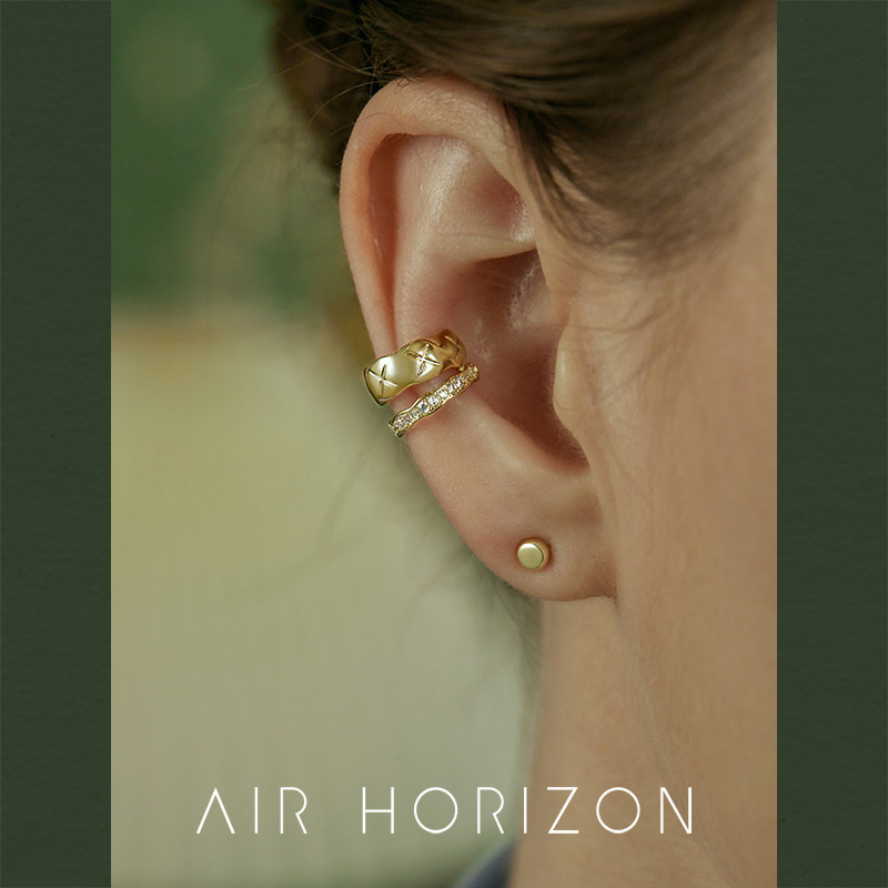 AIR-HORIZON锆石双层耳夹图片