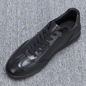 头层牛皮男鞋 男 男素面百搭真皮板鞋 2025新款 轻便软底系带休闲皮鞋