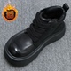 加绒工装 马丁靴男款 2025冬季 靴头层牛皮厚底增高高级感大头机车靴