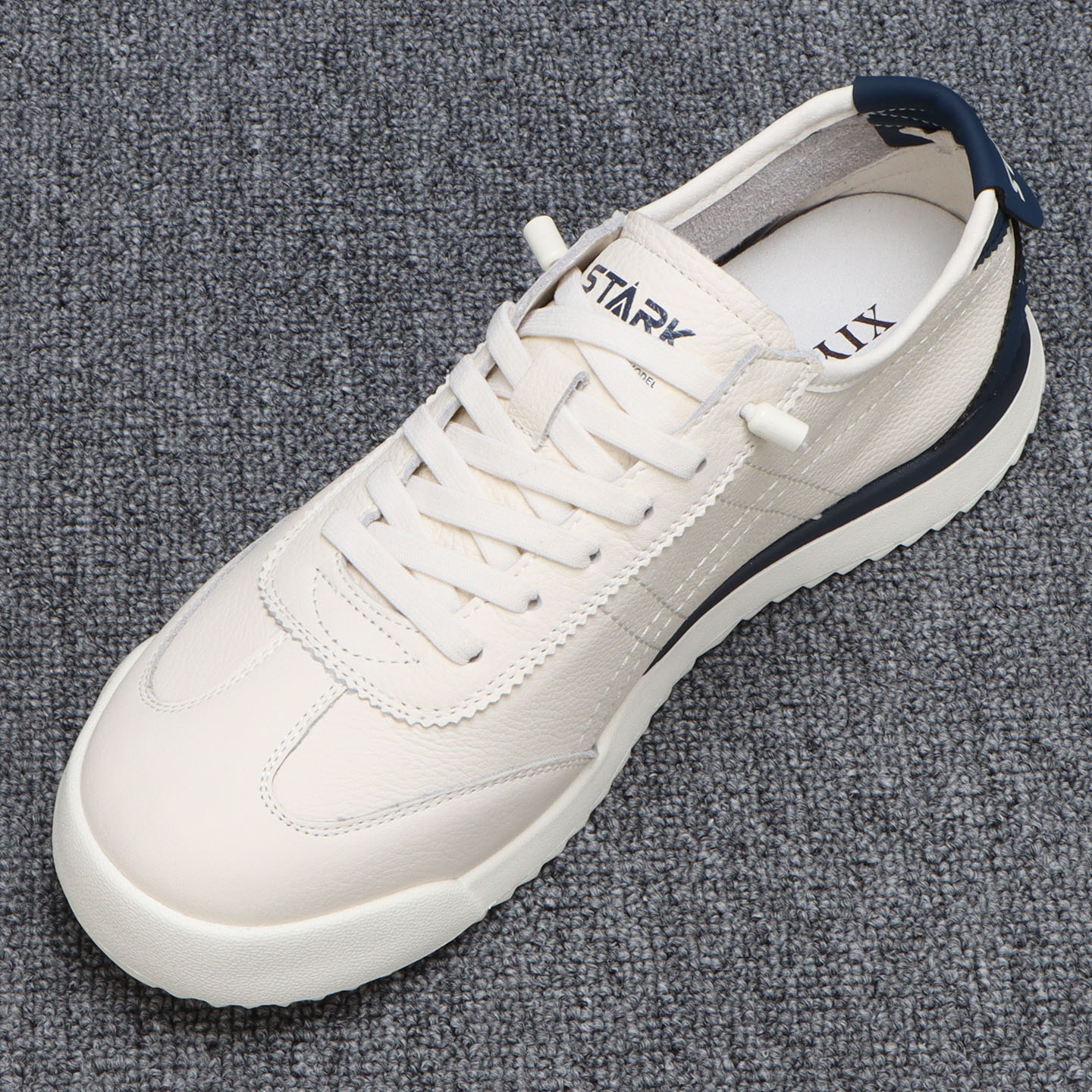 休闲阿甘鞋男轻便软底真皮小白鞋