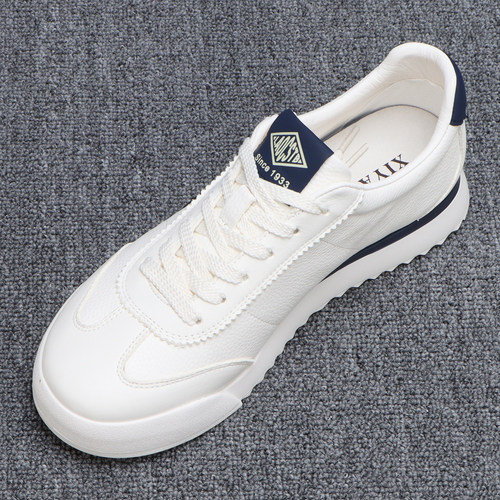 潮牌阿甘鞋男士轻便透气真皮板鞋