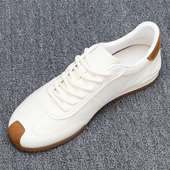 日常软底系带阿甘鞋 真皮小白鞋 新款 透气百搭休闲板鞋 男款 2025秋季