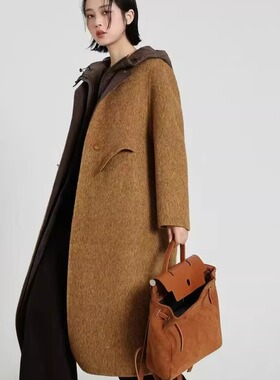 双面羊绒羊毛大衣可拆卸羽绒马甲内胆秋冬新款大牌高级感两件套