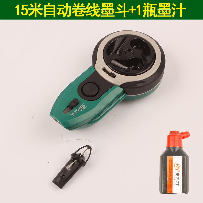 高档1墨/3汁米自动卷线墨斗 y 50F打线器 划线器木工工具划线奢华 五金/工具 墨斗 原图主图