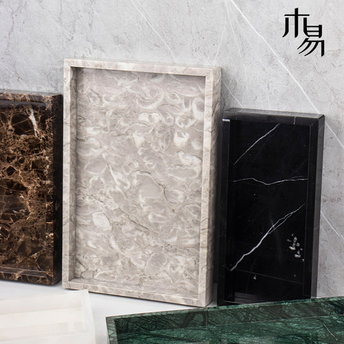 大理石轻奢酒店洗手台托盘