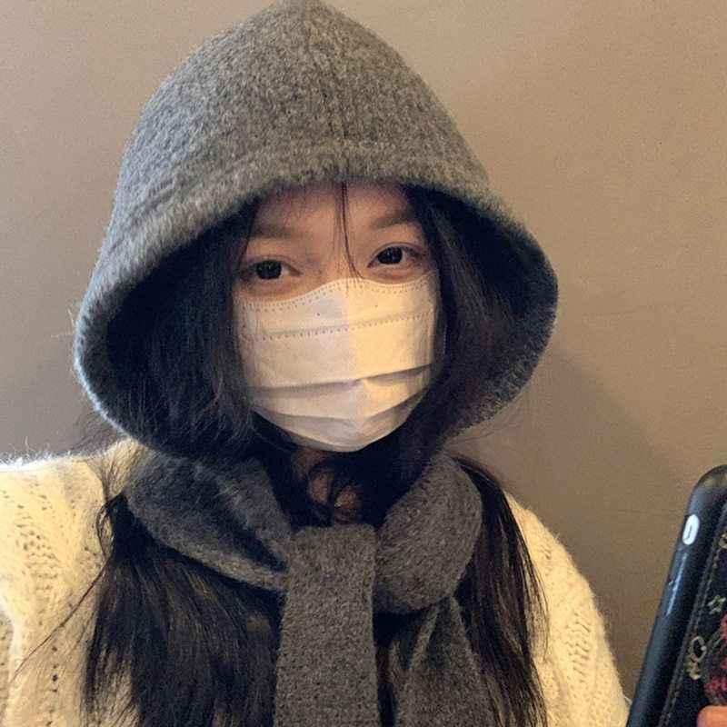 毛线帽加厚针织显脸小搞怪可爱