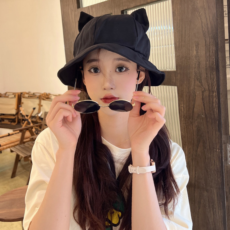 猫耳朵渔夫帽子甜美可爱日系学生
