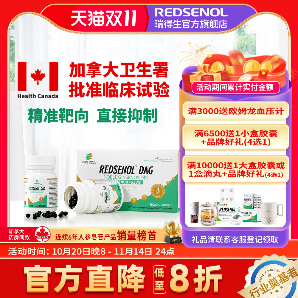 瑞得生滴丸加拿大进口稀有人参皂苷Rh3,aPPD,不含Rh2,Rg3